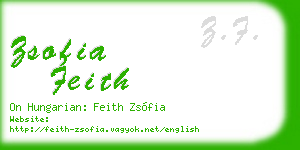 zsofia feith business card