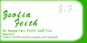 zsofia feith business card